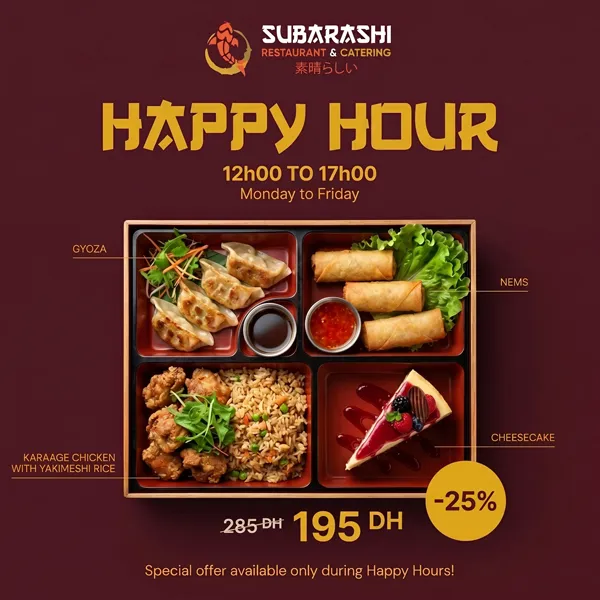 Subarashi Happy hours